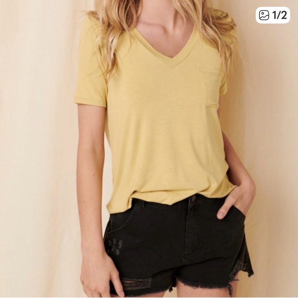 V-Neck Short Sleeve Bamboo T-Shirt NWT